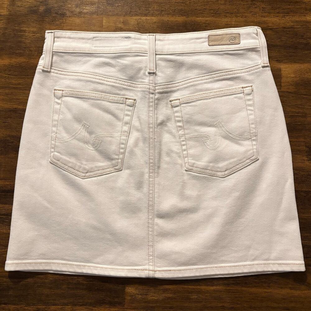 Adriano Goldschmied AG Jeans Women’s 28 Skirt Vera Mini White Denim - Picture 2 of 9